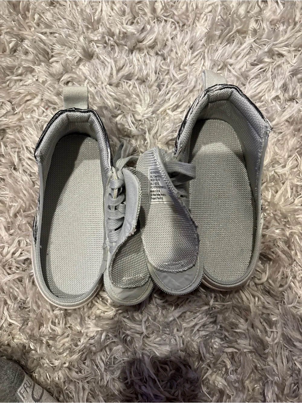 Billy Footwear Toddler Classic High Top Shoes - Grey And Black Stripes Size 12W